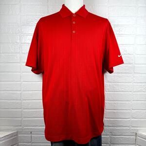 Nike Golf Tour Performance Polo Shirt Men XL Red Dri-Fit Short Sleeve Activewear
